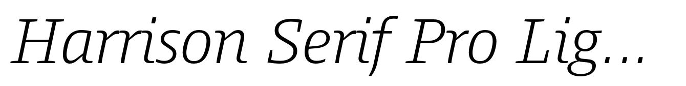 Harrison Serif Pro Light Italic